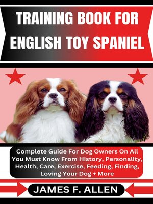 cover image of TRAINING BOOK FOR ENGLISH TOY SPANIEL